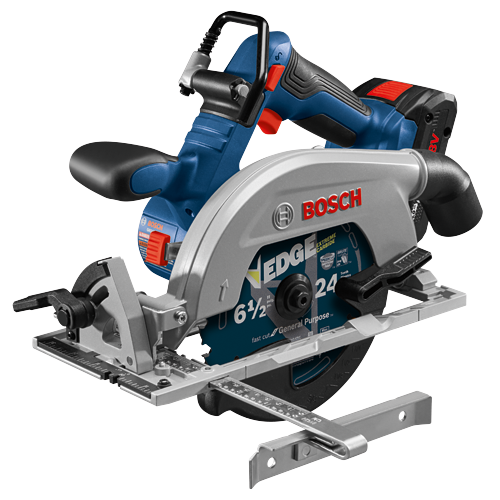 Bosch GKS circular saw with 6 1/2" blade and 24 teeth.