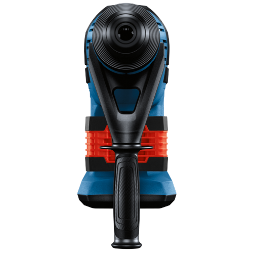 Bosch blue and black power tool with orange accents.