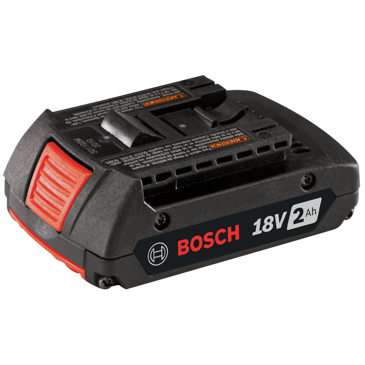 Bosch 18V 2Ah battery, model S01102M.