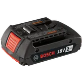 Bosch 18V 2Ah battery, model S01102M.