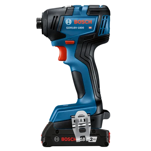 Bosch GDR18V-1800 HD impact driver, with 18V 2Ah battery.
