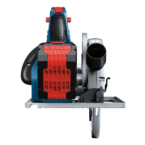 Bosch electric circular saw with "COOLING FINS" text.