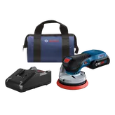 Bosch cordless sander kit with sander, bag and charger.