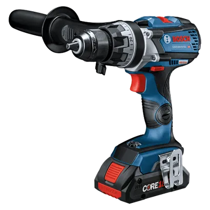 Bosch GSR18V-975C HD cordless drill with CORE18V battery.