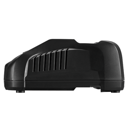 Black plastic device with vertical vents.