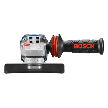 Bosch electric angle grinder with "BOSCH" text.