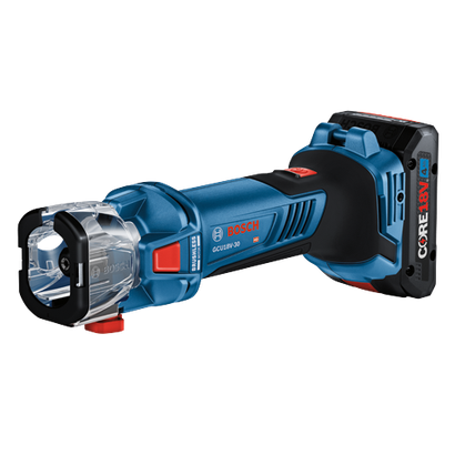 Bosch GCU18V-30 HD cordless rotary tool with "BRUSHLESS MOTOR" text.