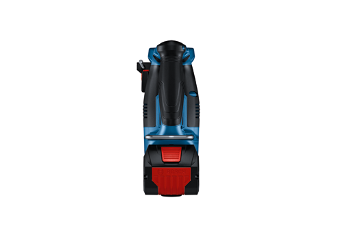 Bosch power tool, black and blue, with red accents.