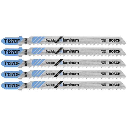 5 pc. 4 In. 8 TPI Flexible for Aluminum T-Shank Jig Saw Blades