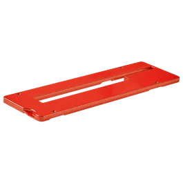 Orange rectangular object with a rectangular cutout.