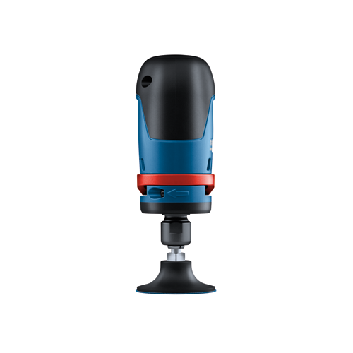 Bosch electric polisher, black, red, and blue
