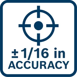 Measuring tools positive icon for web: 1/16 in Accuracy