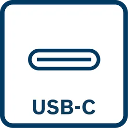 Measuring tools positive icon for web: USB Type-C