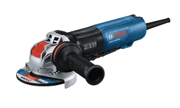 Bosch GWX14-50PBD angle grinder with kickback control, drop control, and brake system.