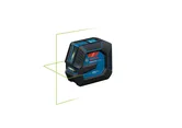 Bosch Professional GLL100-42G GREEN LASER Technology, with ON and OFF buttons.