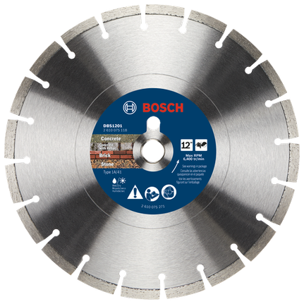 12 In. Segmented Rim Blades for Rough Cuts