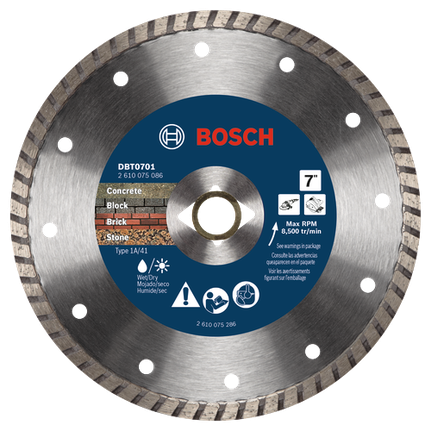 7 In. Turbo Rim Diamond Wheel for Smooth Cuts