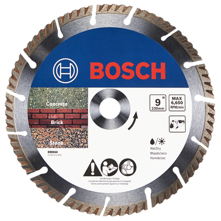 9 In. Premium Turbo Segmented Rim Diamond Wheel for Precise Cuts