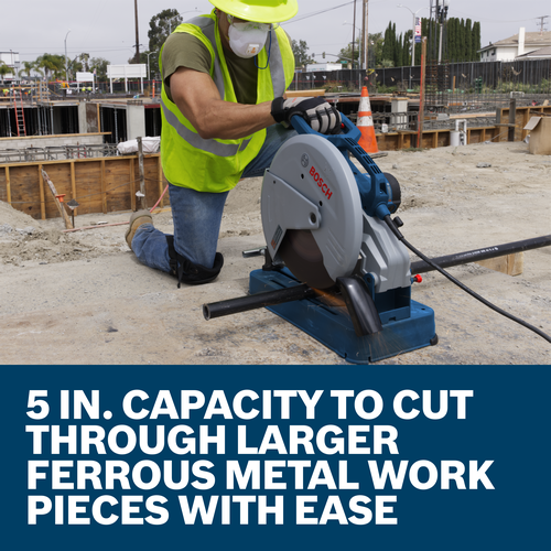 Bosch GCO15-14 cut-off saw features claims.