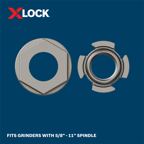 Bosch X-Lock wire wheel adapter WGX0100 model on walkaround image.