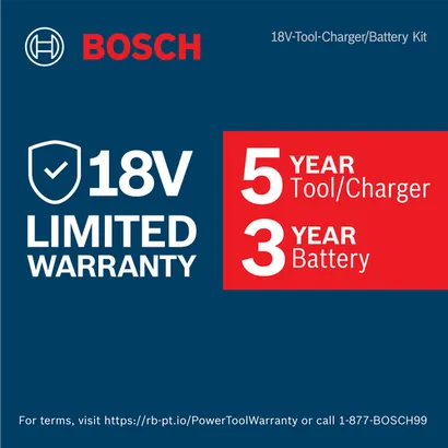 Image of Bosch warranty badge informative image.
