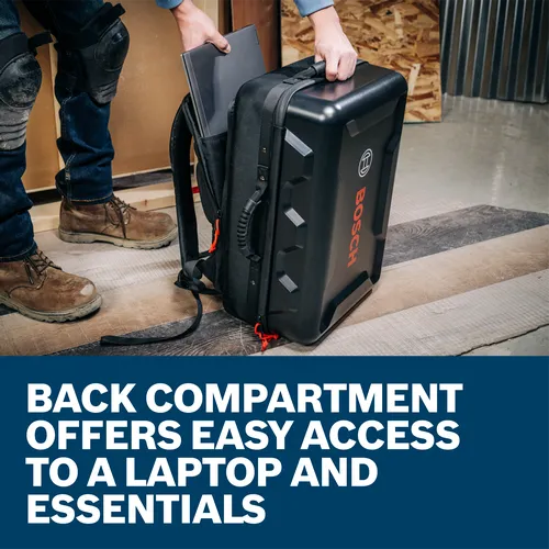 Back compartment offers easy access to a laptop and essentials.