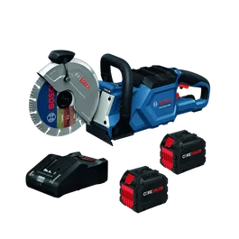 Bosch GCS18V-230 circular saw with CORE18V batteries and charger.
