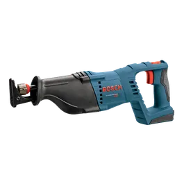 Bosch reciprocating saw with 'LITHIUM-ION' text.