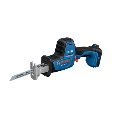 Bosch GSA18V-24N compact reciprocating saw without battery shown with no background.