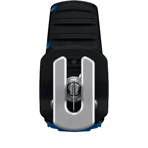 A front view of Bosch GSA18V-24 compact reciprocating saw showing the front of the saw and blade on a transparent background.