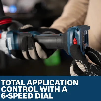 Close-up image showing the control button of Bosch GWS18V-11PSN 18V 4-1/2 - 5 In. Angle Grinder.