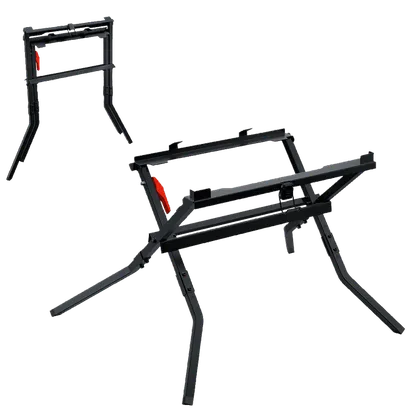 Product Image Dynamic of Bosch GTA571 Folding Table Saw Scissor Stand on a white background.