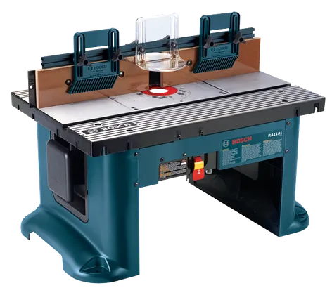 Product Image Dynamic of Bosch RA1181 Benchtop Router on a white background.