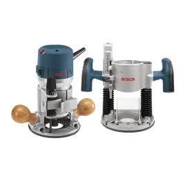 Product Image Dynamic of Bosch 1617EVSPK 2.25 HP VS Router Combo Kit on a white background.