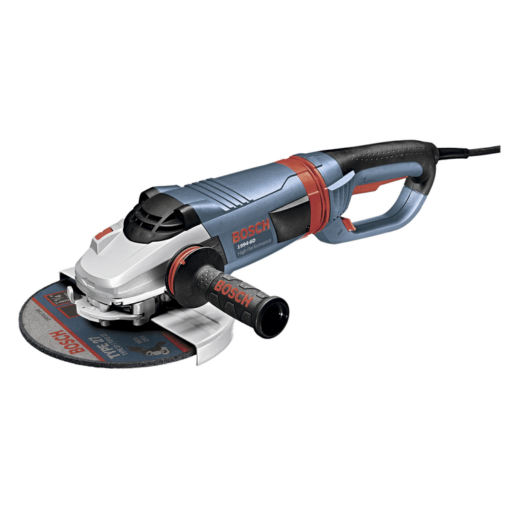 Product Image Dynamic of Bosch 1994-6D 9" Professional Angle Grinder - No Lock-on on a white background.