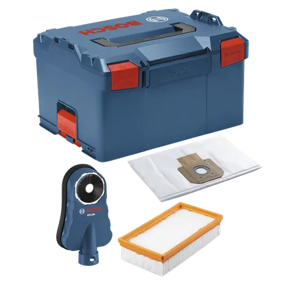Product Image Dynamic Bosch GXA3-01L 9-Gallon PRO+GUARD™ Drilling Kit on a white background.