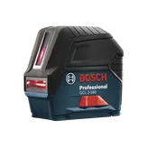 Product Image Dynamic of Bosch GCL 2-160 Self-Leveling Cross-Line Laser with Plumb Points on a white background.
