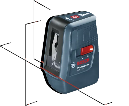 Product Image Dynamic of Bosch GLL 3-15 Self-Leveling Three-Line Laser on a white background.