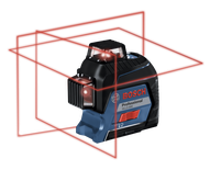Product Image Dynamic of Bosch GLL3-300 360⁰ Three-Plane Leveling and Alignment-Line Laser on a white background.