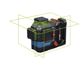 Product Image Dynamic of Bosch GLL330-80CGL 18V 360° Green-Beam Laser on a white background.