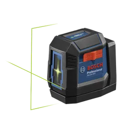 Product Image Dynamic of Bosch GLL50-20G Green-Beam Self-Leveling Cross-Line Laser on a white background.