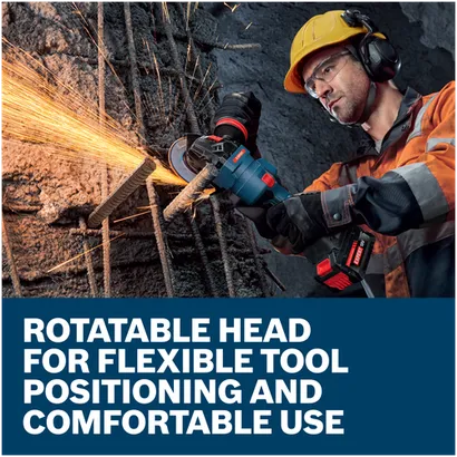 Features/Claims Bosch EXWS18V-15PSB18X 18V Brushless 6 In. Angle Grinder with No Lock-On Paddle Switch.