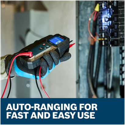Features/Claims image of Bosch GVT600-13 Contact Voltage Tester with application.