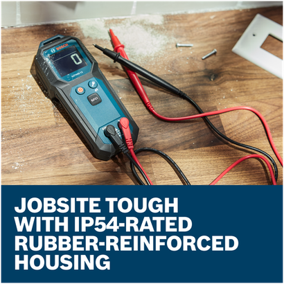 Features/Claims image of Bosch GVT600-13 Contact Voltage Tester with application.