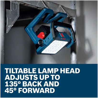 Features/Claims image of Bosch GLI18V-5000N 18V LED Floodlight.