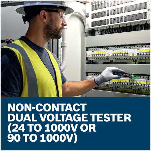 Features/Claims of Bosch GVD1000-17 Non-Contact Voltage Tester with application.