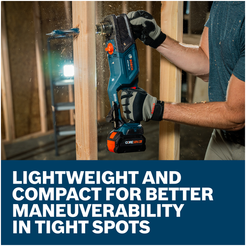 Features/Claims image of Bosch GRD18V-127B26X 18V High Torque Right Angle Drill ½ In. with application.