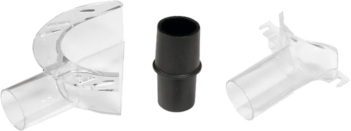 Product Image Dynamic of Bosch RA1172AT 2-Hood Dust Extraction kit on a white background.