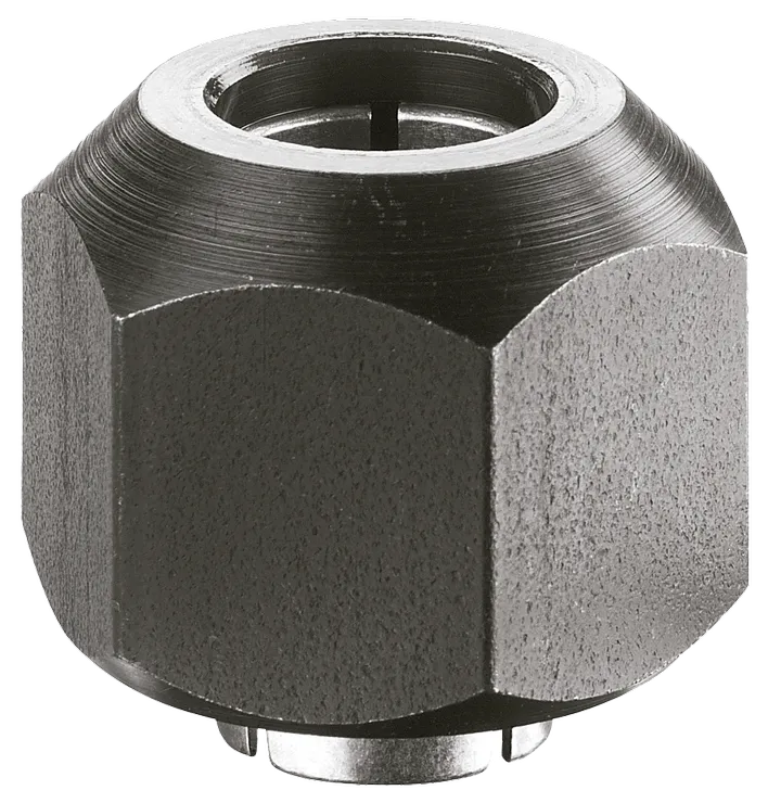 Product Image Dynamic of Bosch 2610906294 3/8" Router Collet Chuck Assembly on a white background.