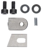 Product Image Dynamic of Bosch 3607010028 Upper/Lower Shear Blade Set on a white background.